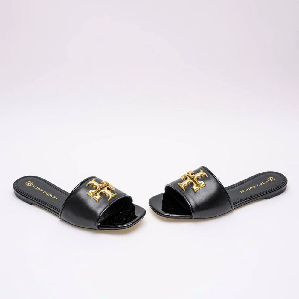 Eleanor Sandals Slide Perfect Black Gold