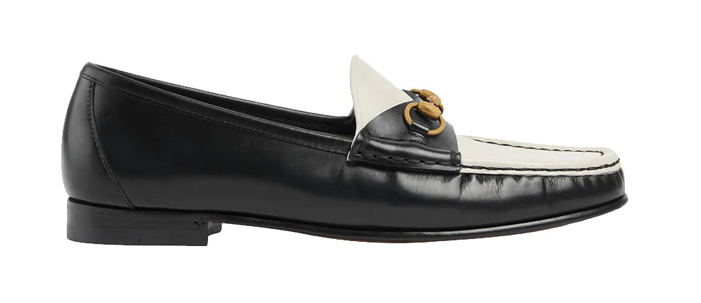 Gucci 1953 Horsebit Loafers Leather Black/White Women 