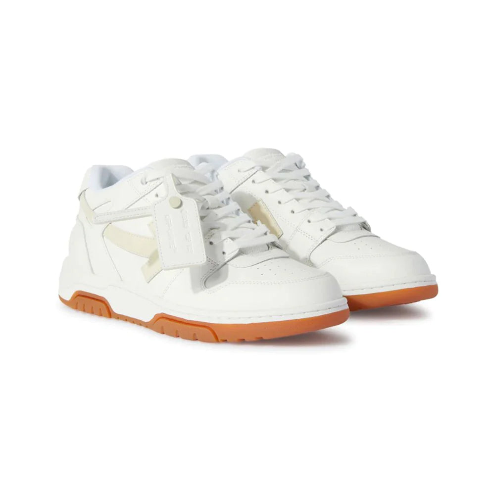 Off-White Out Of Office 'OOO' Sneakers White Beige with Brand Stamp