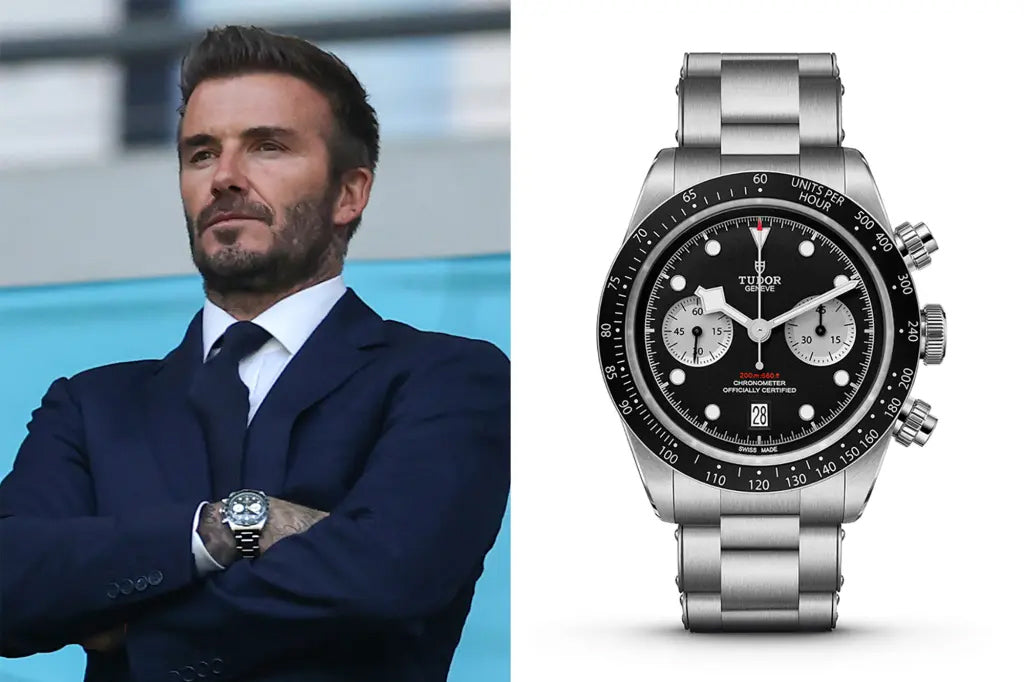 David Beckham dengan jam tangan Tudor