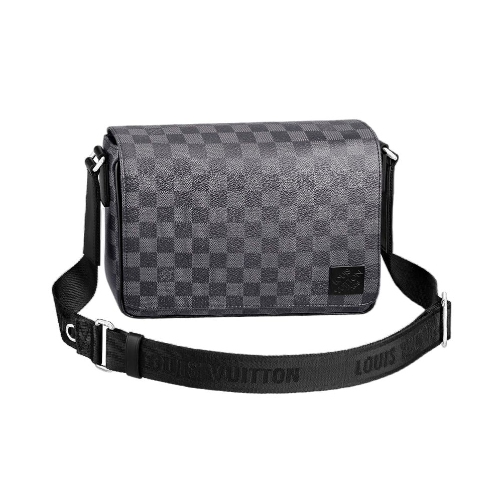 Louis Vuitton District PM Damier Graphite Messenger Bag Black 
