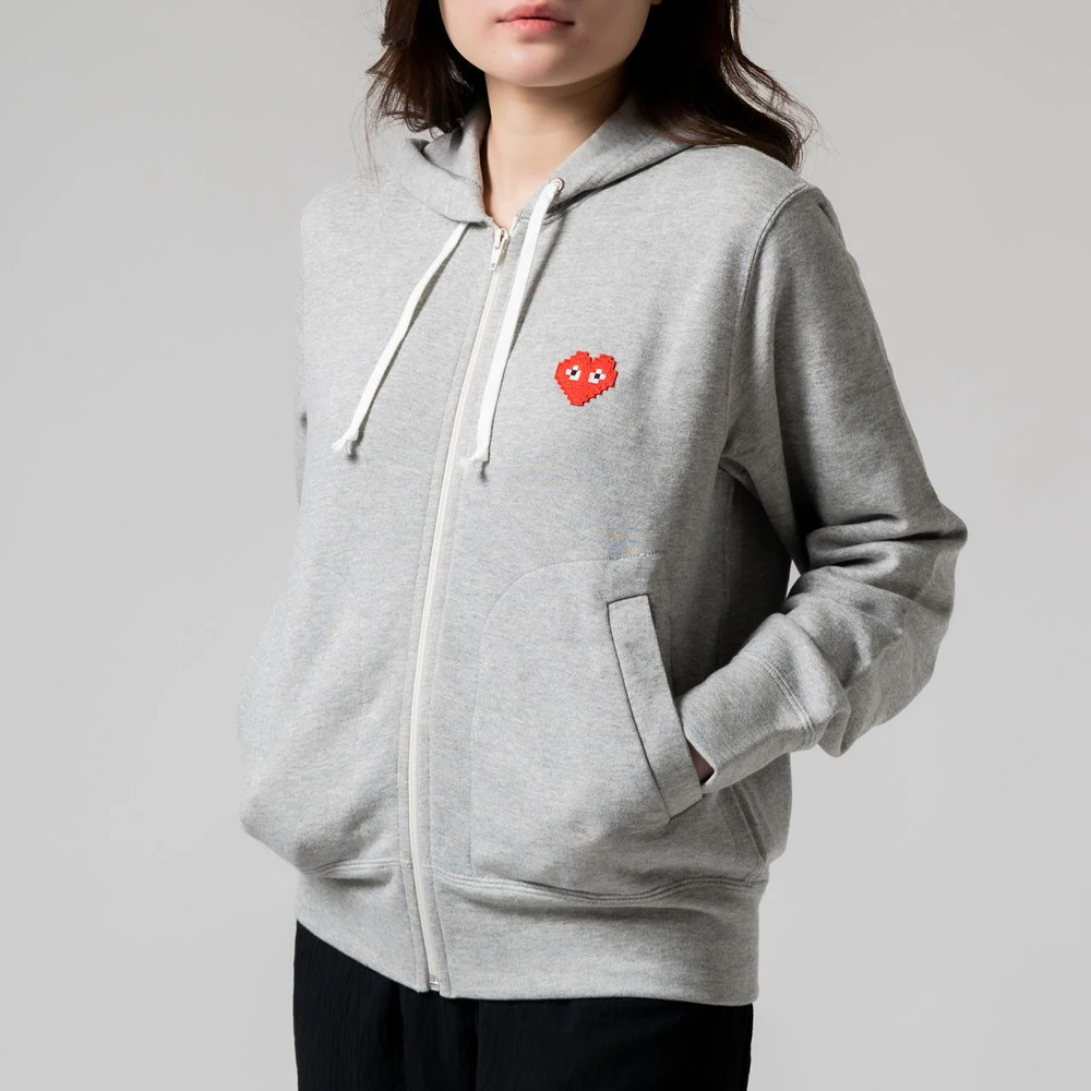 Comme des Garcons Invander Heart Patch Jacket Grey