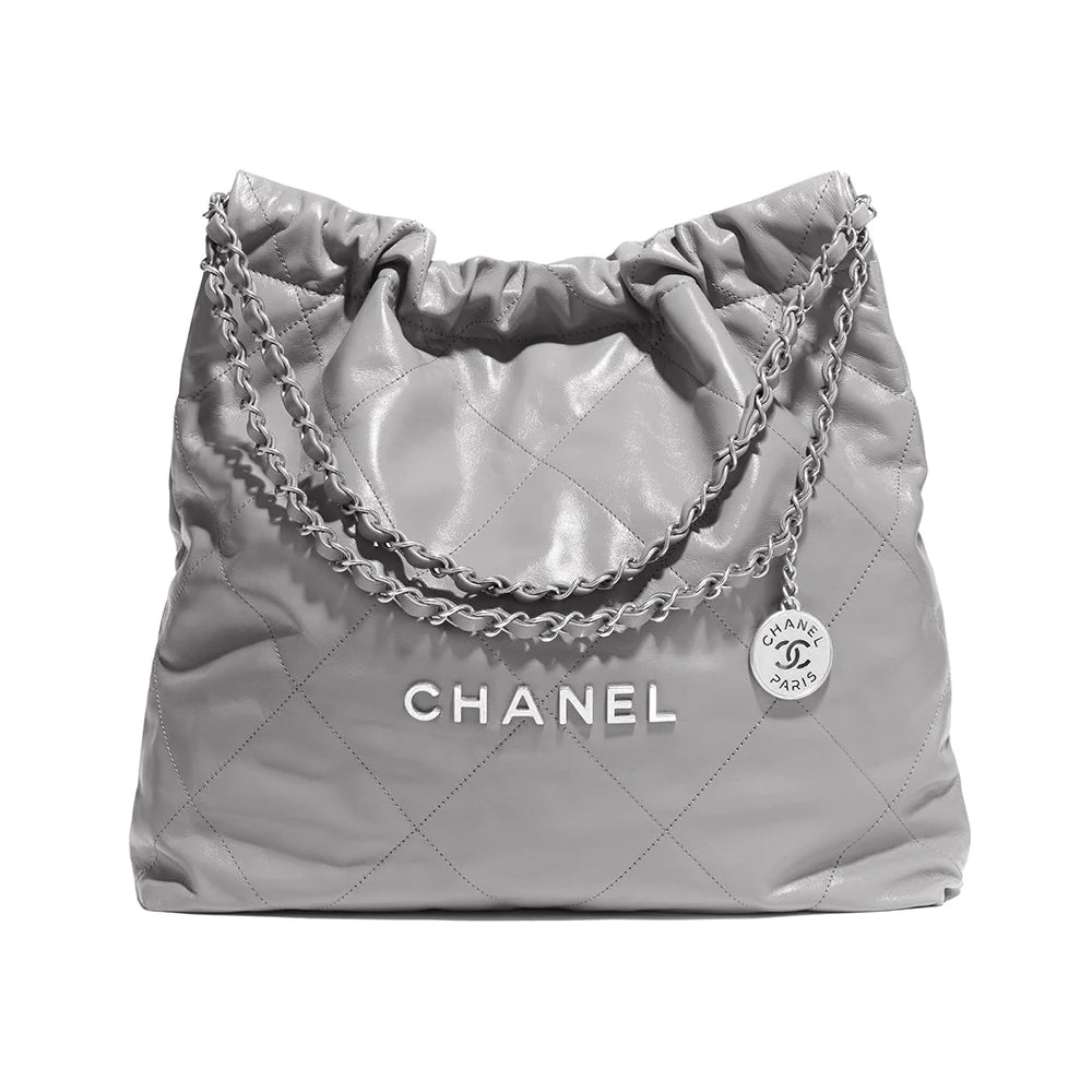 Chanel C 22 Small Handbag Grey Shw