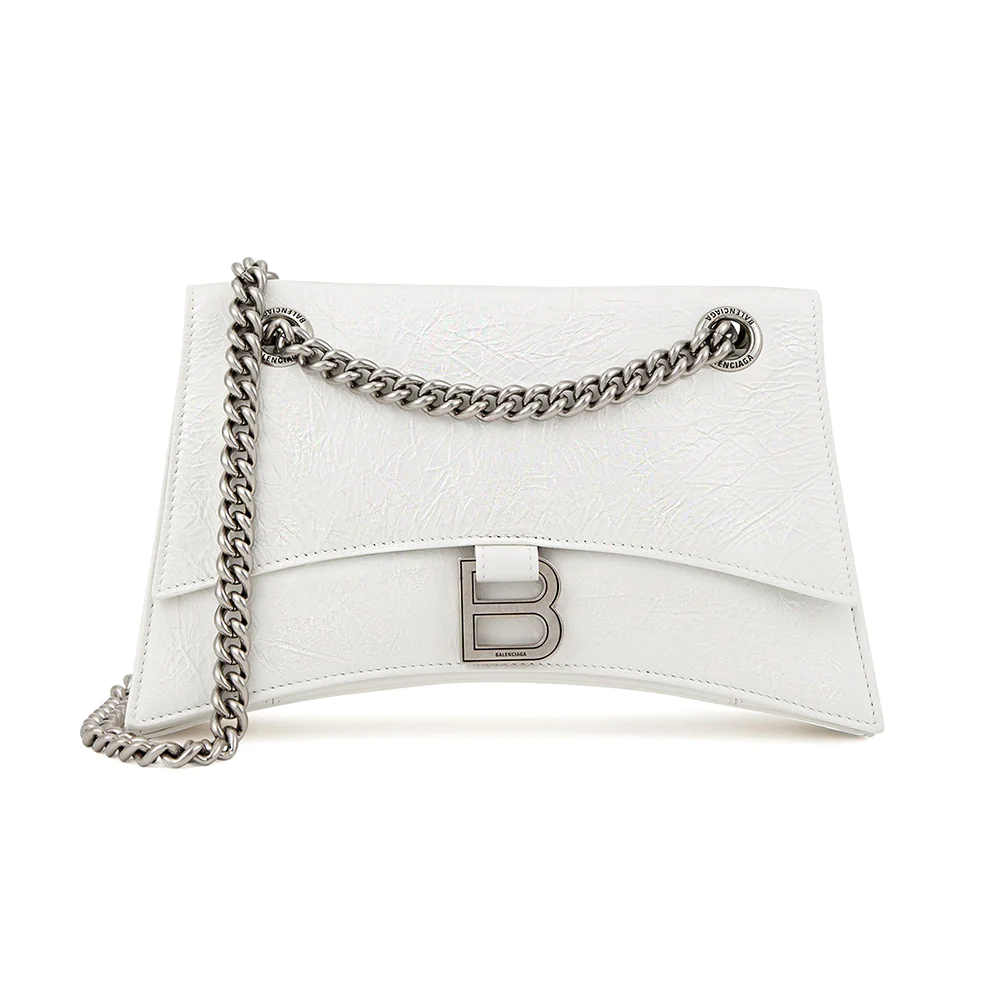 Balenciaga Crush Small Chail Calfskin White Shw 