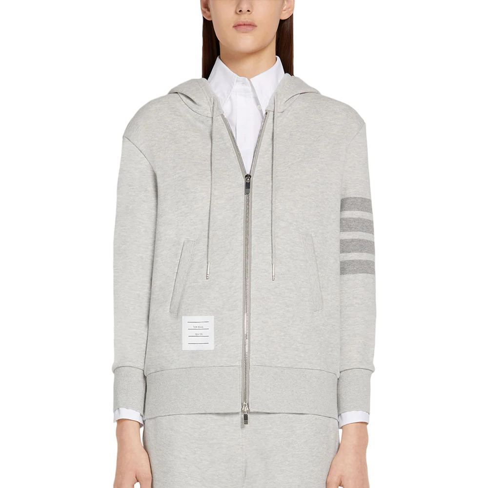 Thom Browne Loopback Tonal 4-Bar Jacket Pastel Grey Women