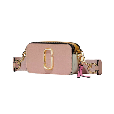 Marc Jacobs The Snapshot Camera Bag Logo Strap Rose Multi