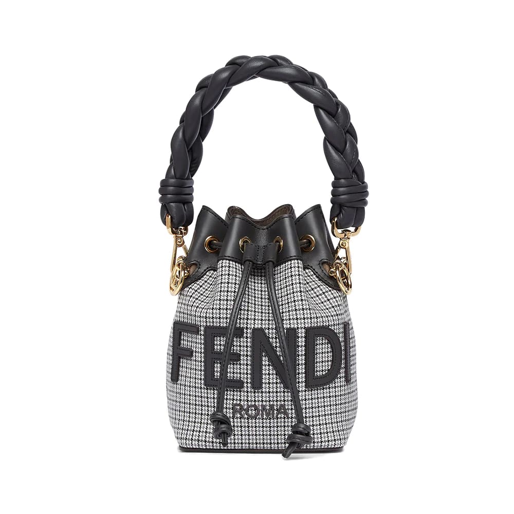Mini Mon Tresor Monogram Bucket Bag Grey