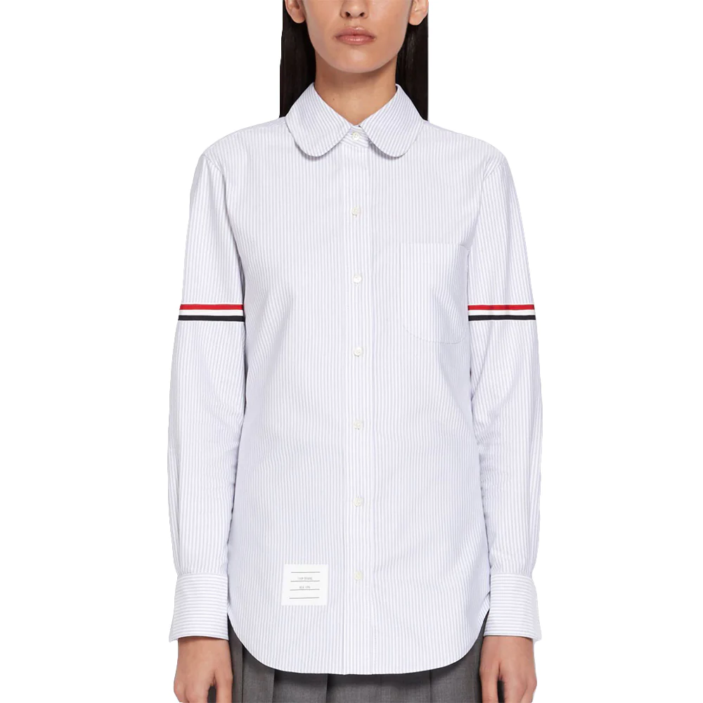 Thom Browne RWB Stripe Longsleeve Shirt Medium Grey