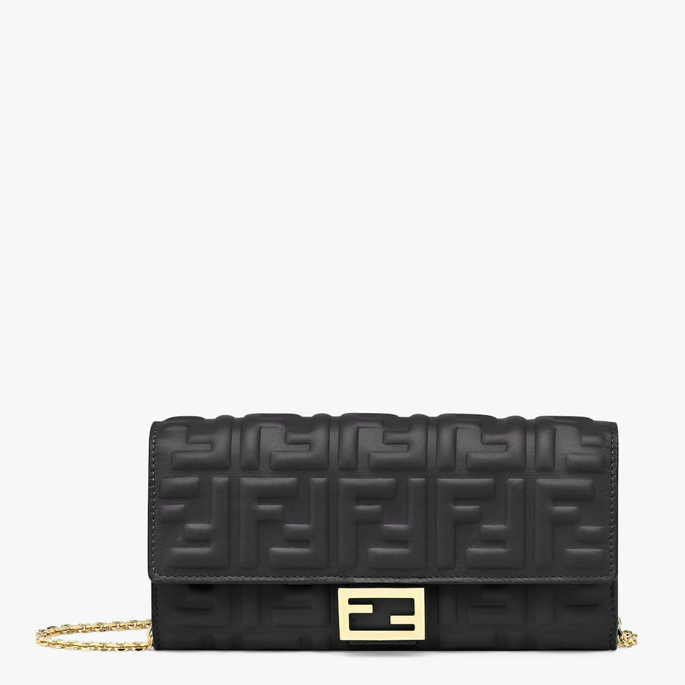Continental Wallet on Chain Nappa Leather Black