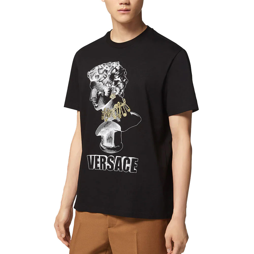 Versace Mythologi Logo Graphic T-Shirt Black