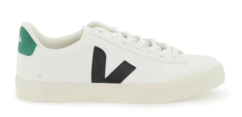 Veja Campo Chromefree Grain Leather Low-Top Sneakers Extra White Black