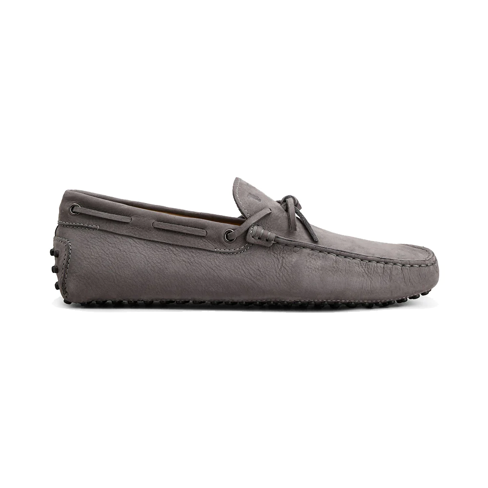 Bow Tie Gommino Driving Shoes Nubuck Grey