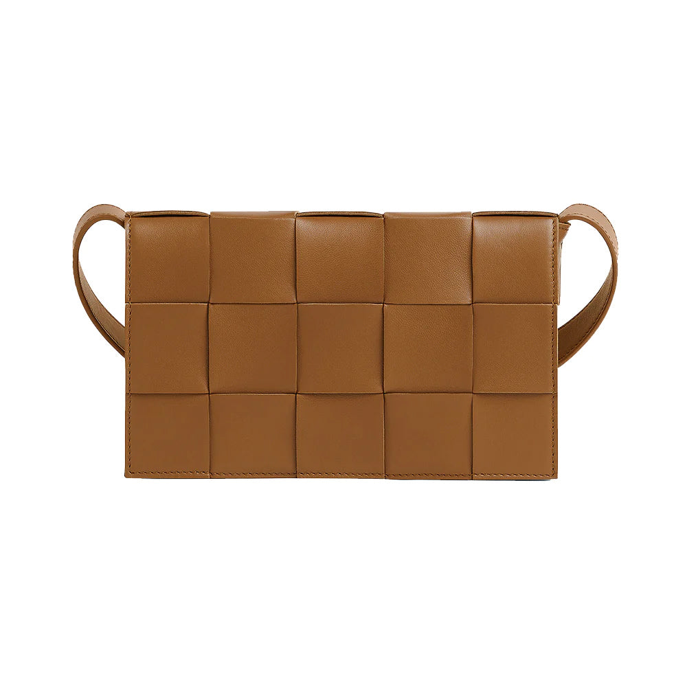 Bottega Veneta Cassette Crossbody Bag Wood Ghw