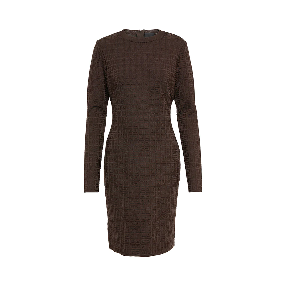 Givenchy 4G Monogram Logo Mini Dress Brown