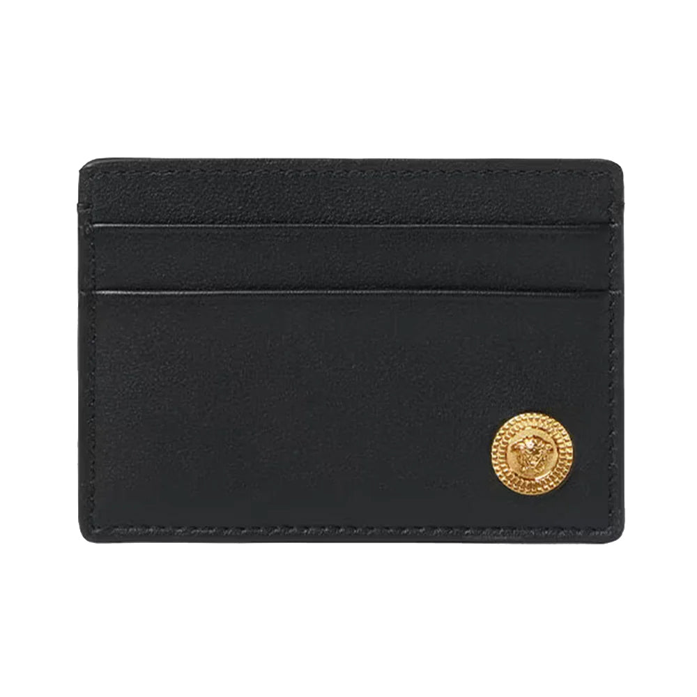 Versace Medusa Biggie Card Holder Black Gold