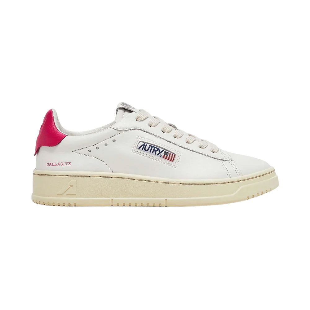 Autry Dallas Low-Top Sneakers Leather White Pink Women