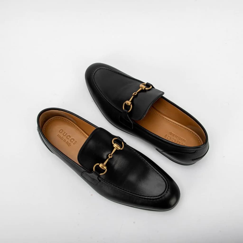 Gucci Jordaan Leather Loafer Black