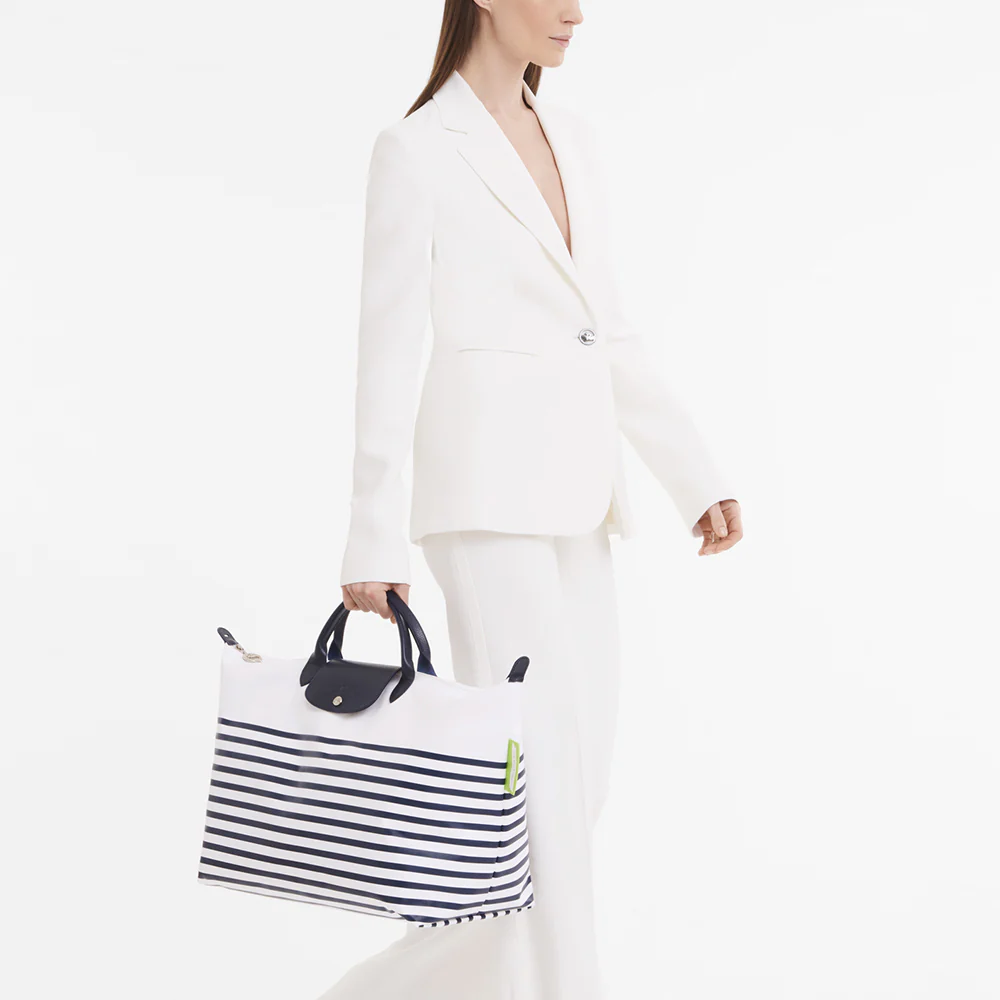 Longchamp Le Pliage Collection S Travel Bag Navy/White