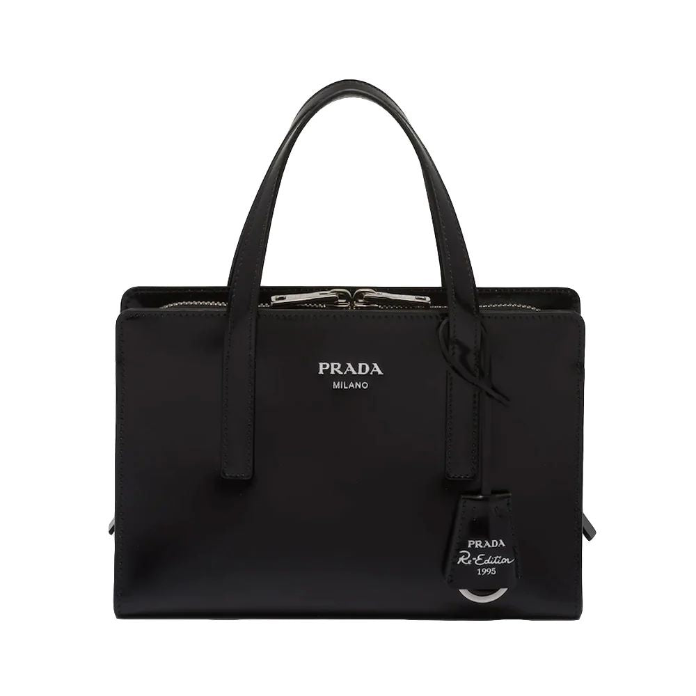 Re-Edition 1995 Brushed Leather Mini Handbag Black
