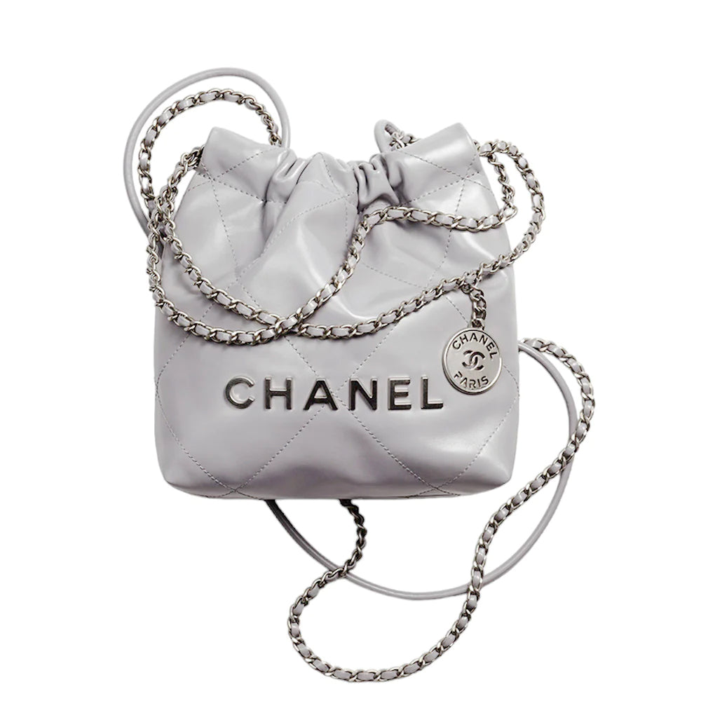 Chanel C 22 Mini Handbag Grey Shw