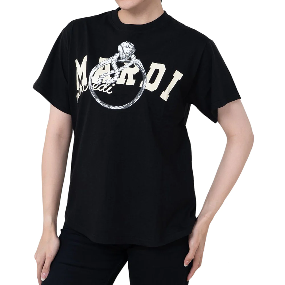 Mardi Mercredi Ring with Rock T-shirt Black
