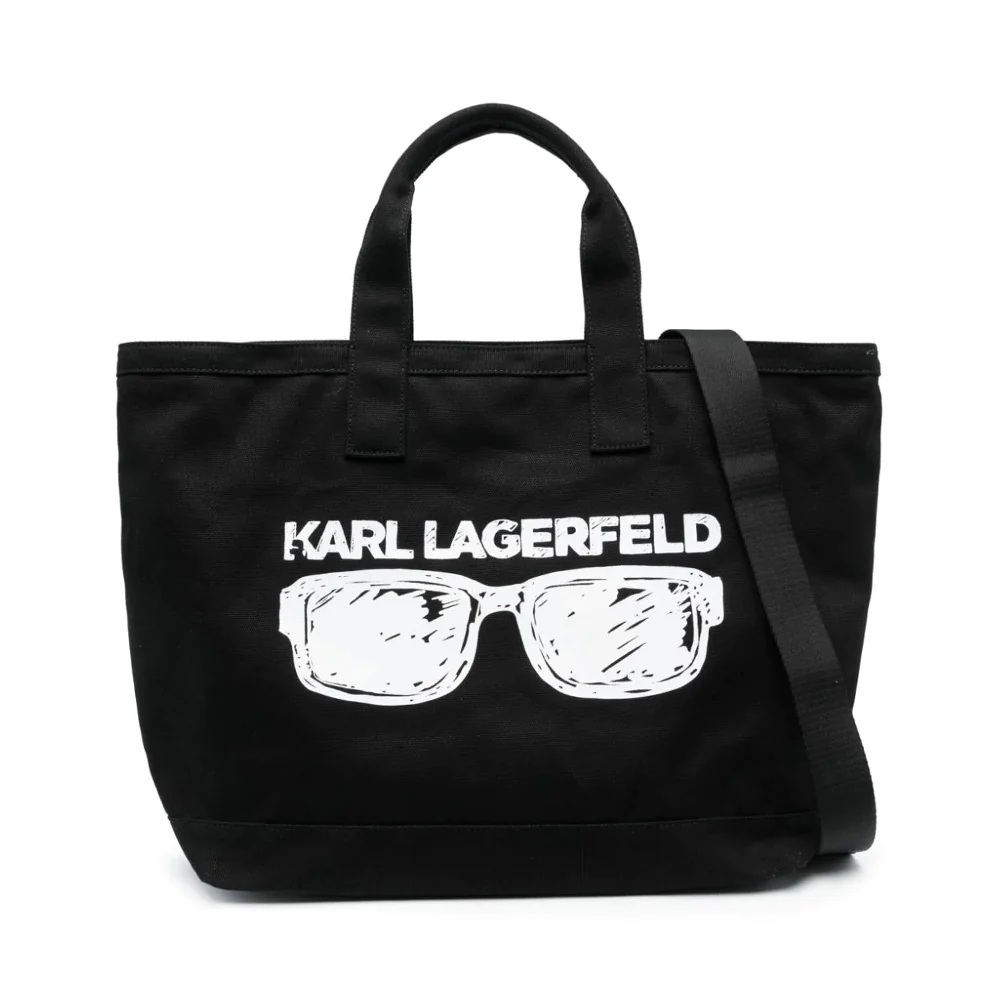 Karl Lagerfeld K Element Canvas Tote Bag Black
