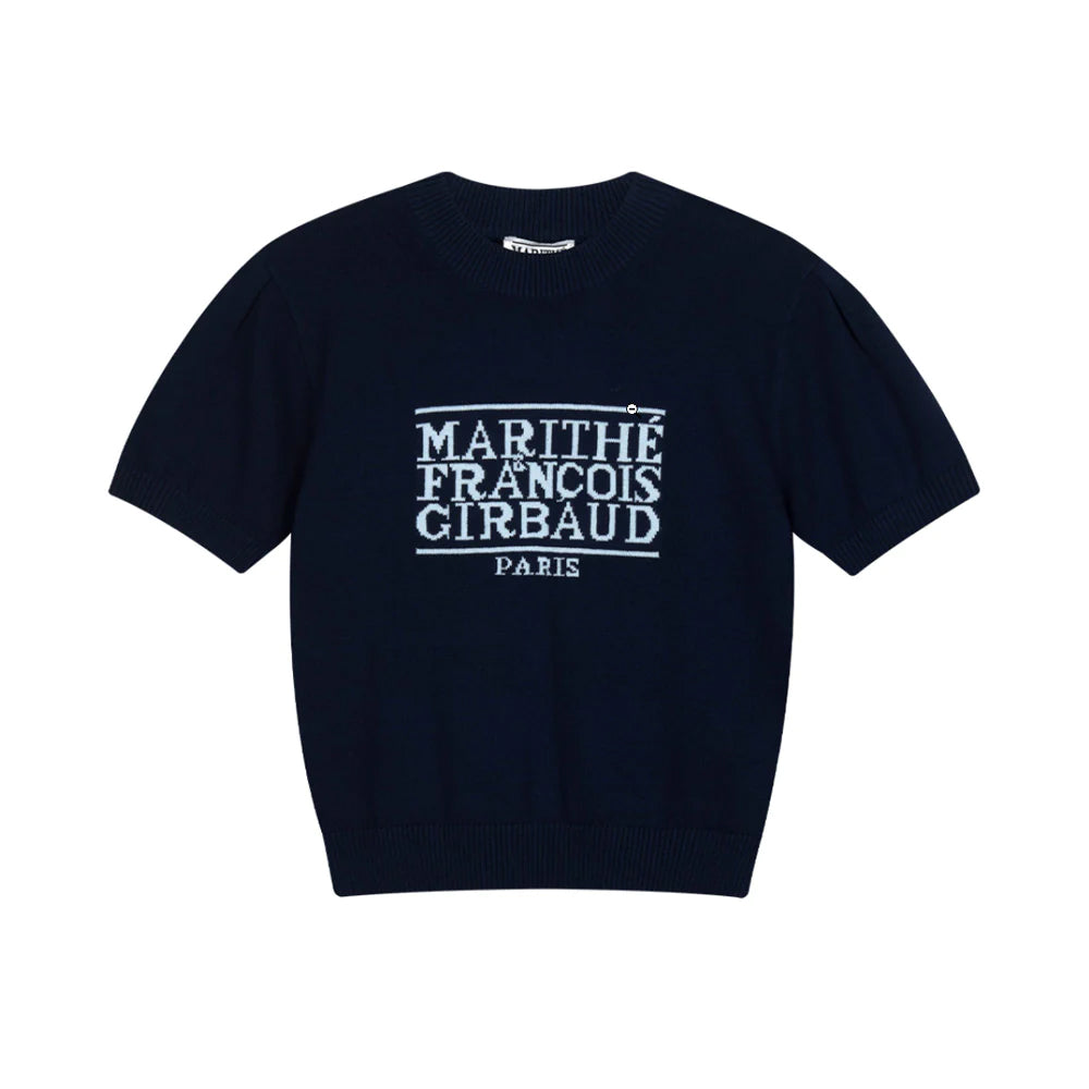 Marithé François Girbaud Classic Logo Half Knit Navy