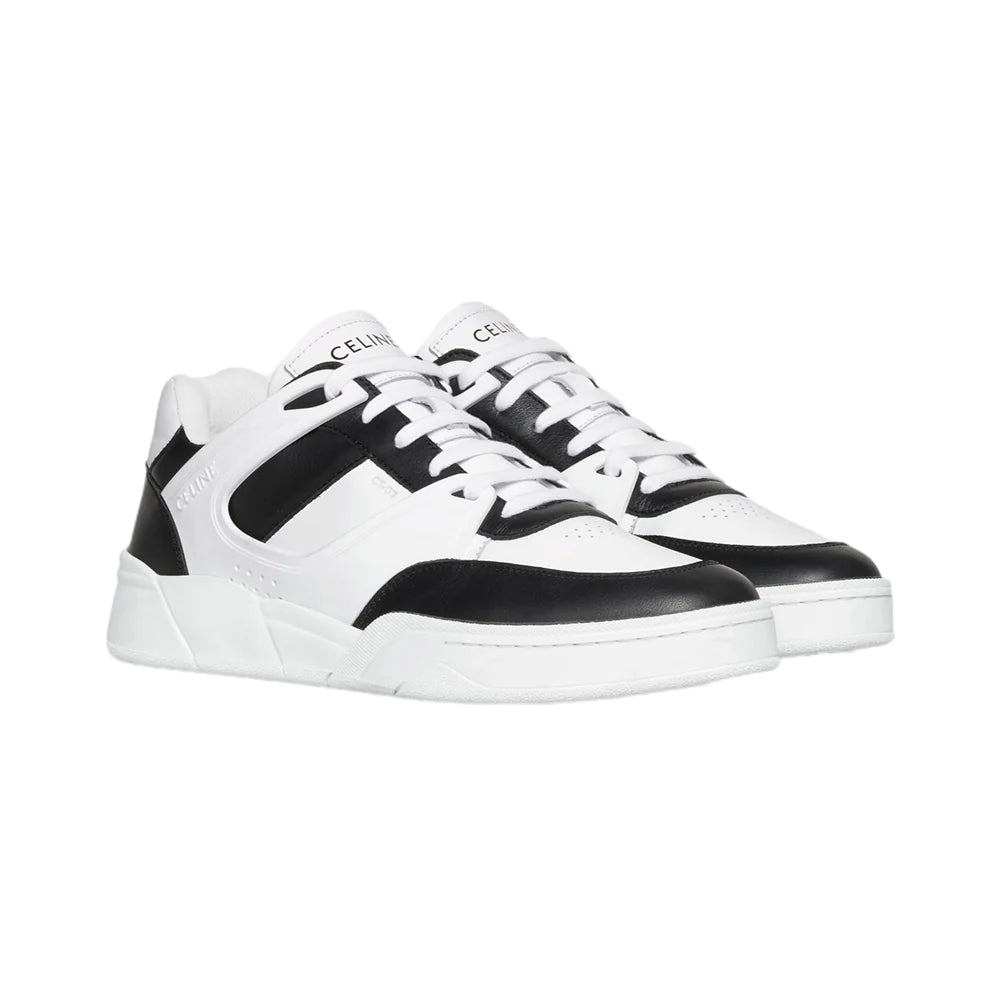 Celine CT-07 Lace Up Sneakers Calfskin Leather Optic White/Black