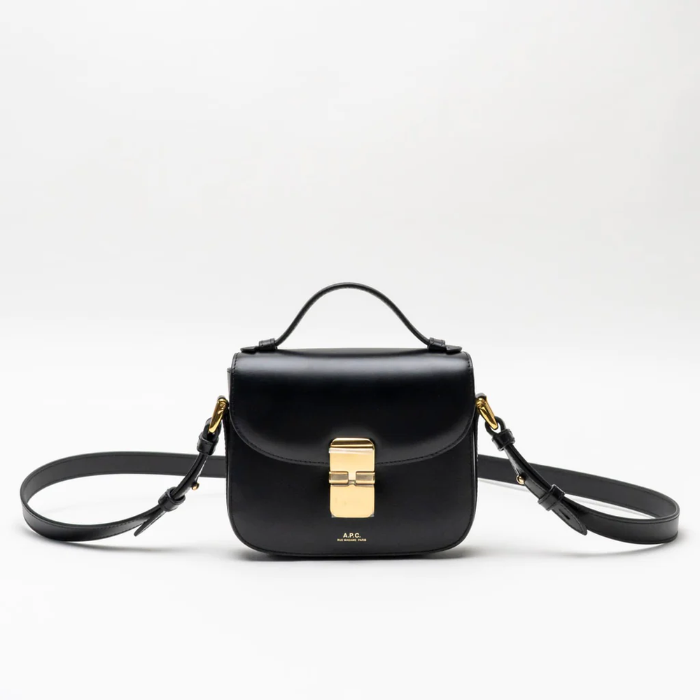 A.P.C Grace Mini op Handle Shoulder Bag Black