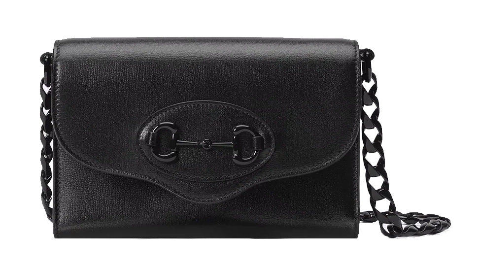 Gucci Horsebit 1955 Mini Chain Bag All Black