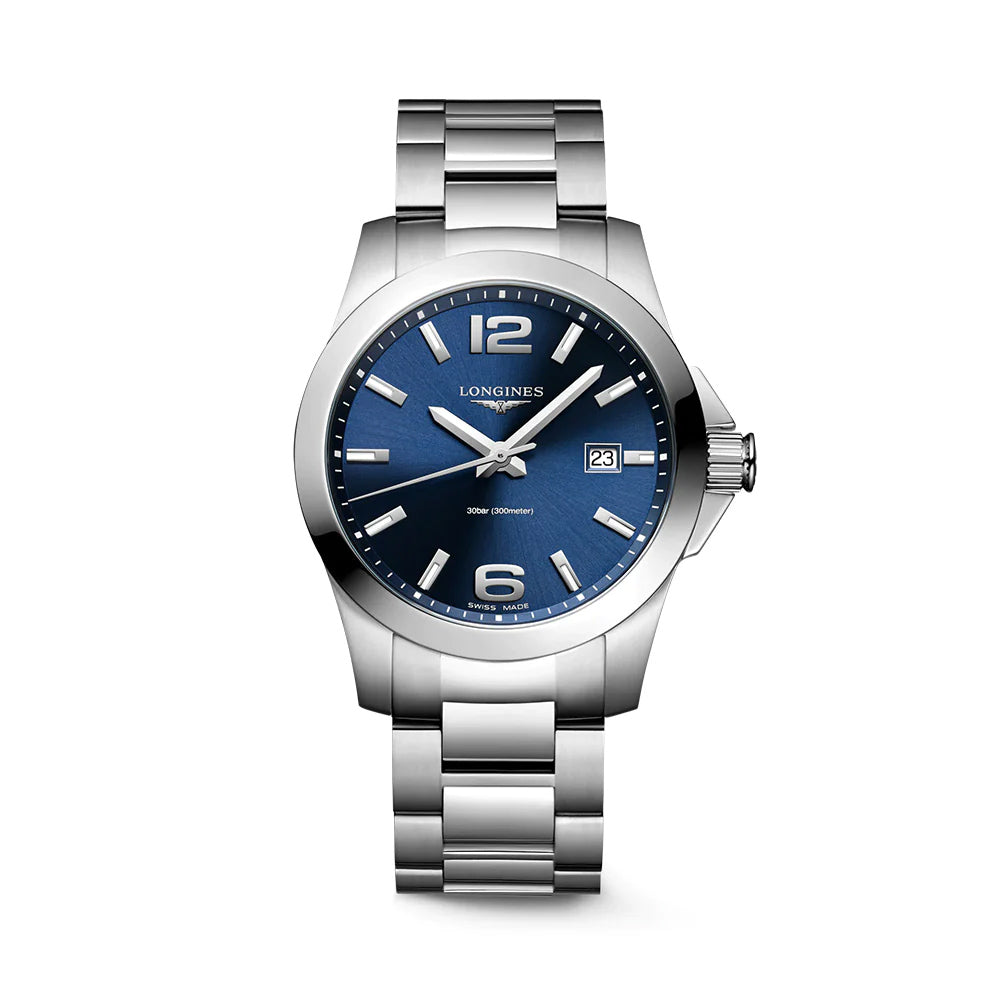 Longines Conquest 41 - L3.759.4.96.6 Quartz Sunray Blue Stainless