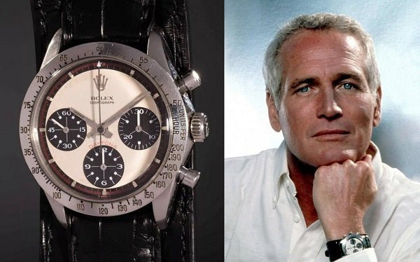 Paul Newman memakai jam tangan Rolex Daytona ref. 6239