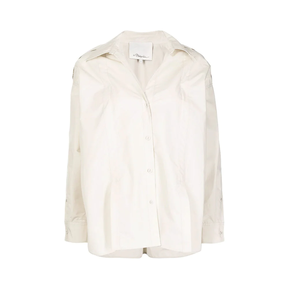 Phillip Lim Flat Colar Long Sleeve Shirt Ivory