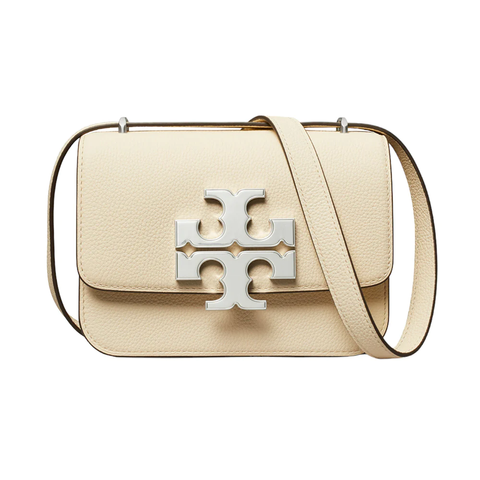 Tory Burch Eleanor Convertible Crossbody Bag Small Pebbled Oats