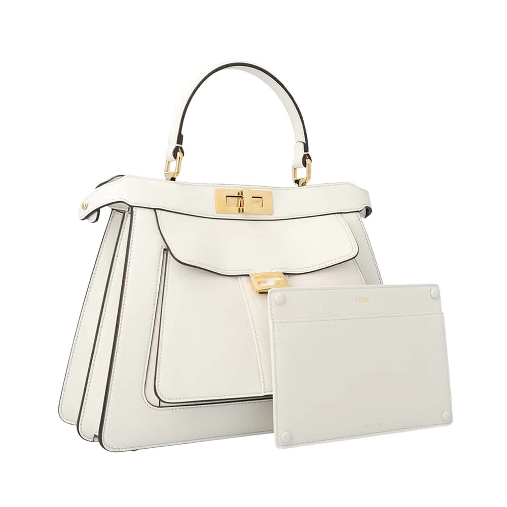 Peekaboo ISeeU Medium Tote Bag White Ghw