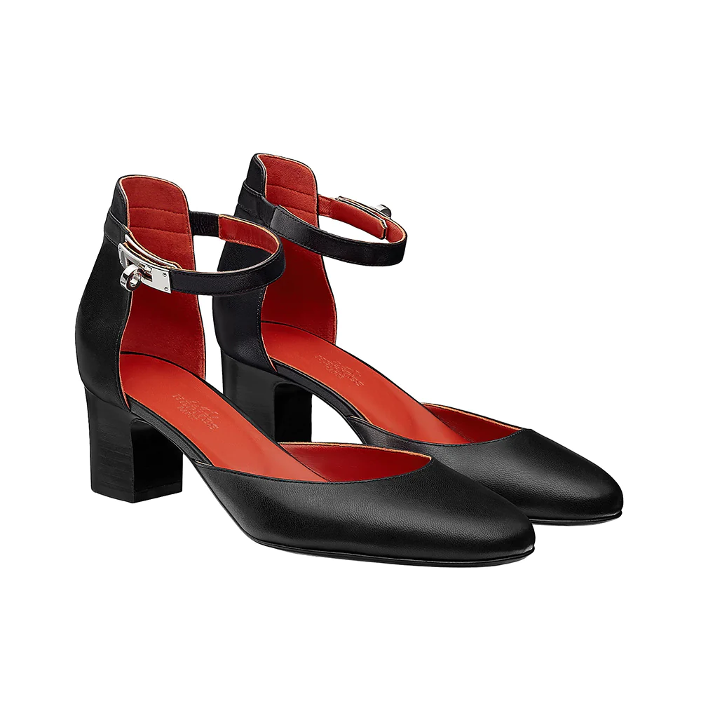 Hermès Baby 55 Slingback Pumps Black