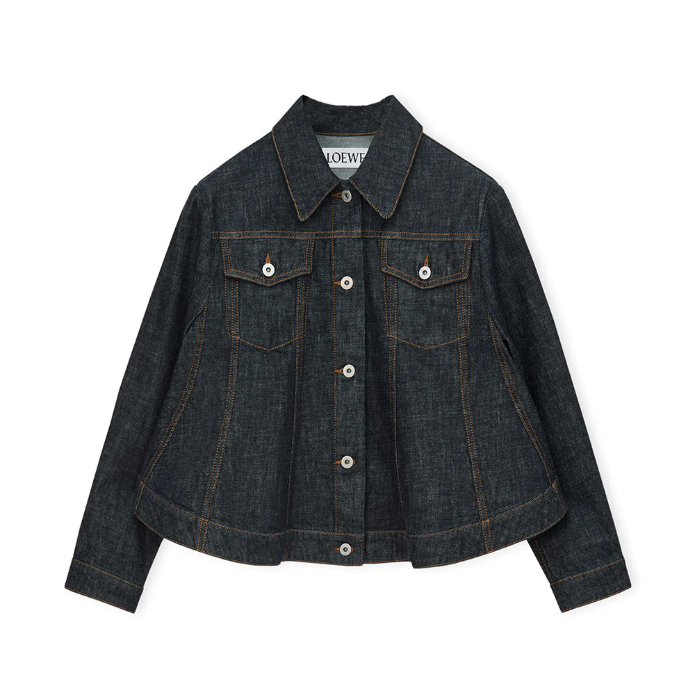 Loewe Short Trapeze Jacket Denim Blue Denim