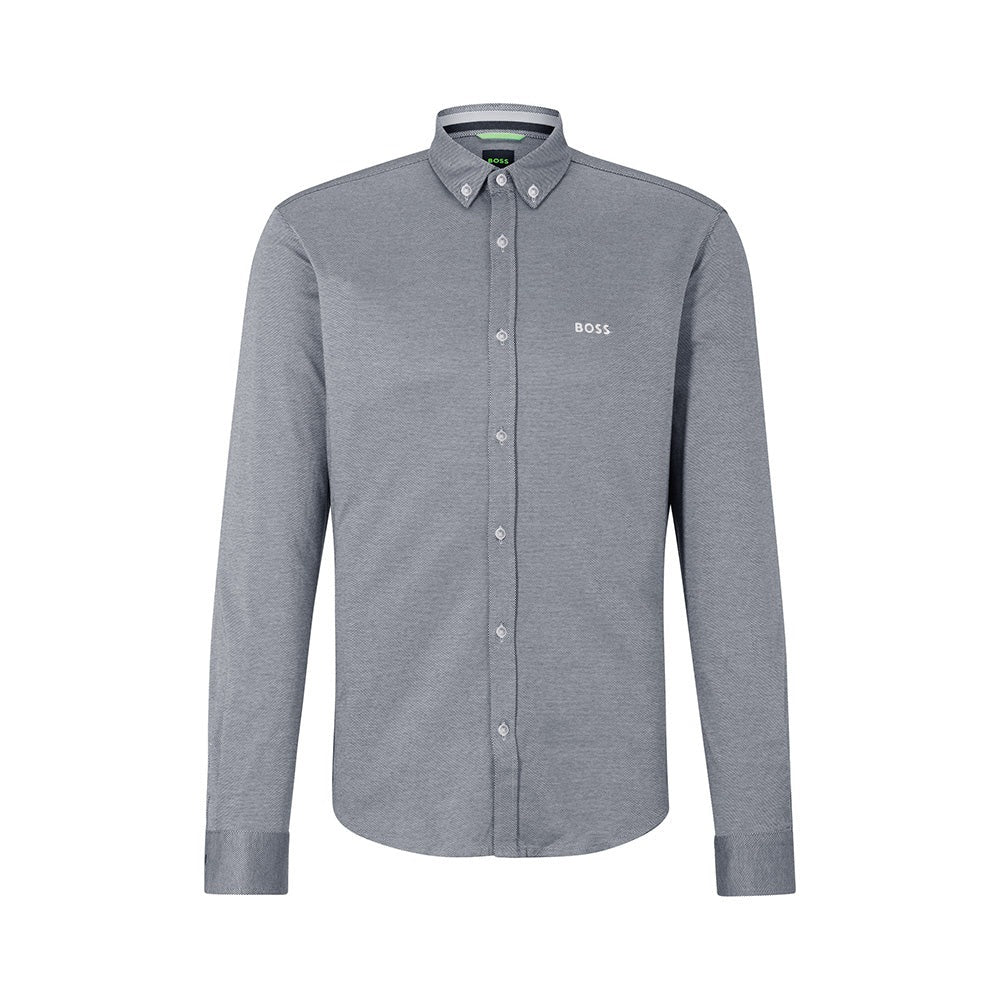 Hugo Boss Biado_R Regular Fit Shirt Grey Blue