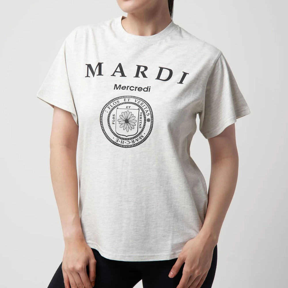 Mardi Mercredi Univ T-Shirt Oatmeal/Black