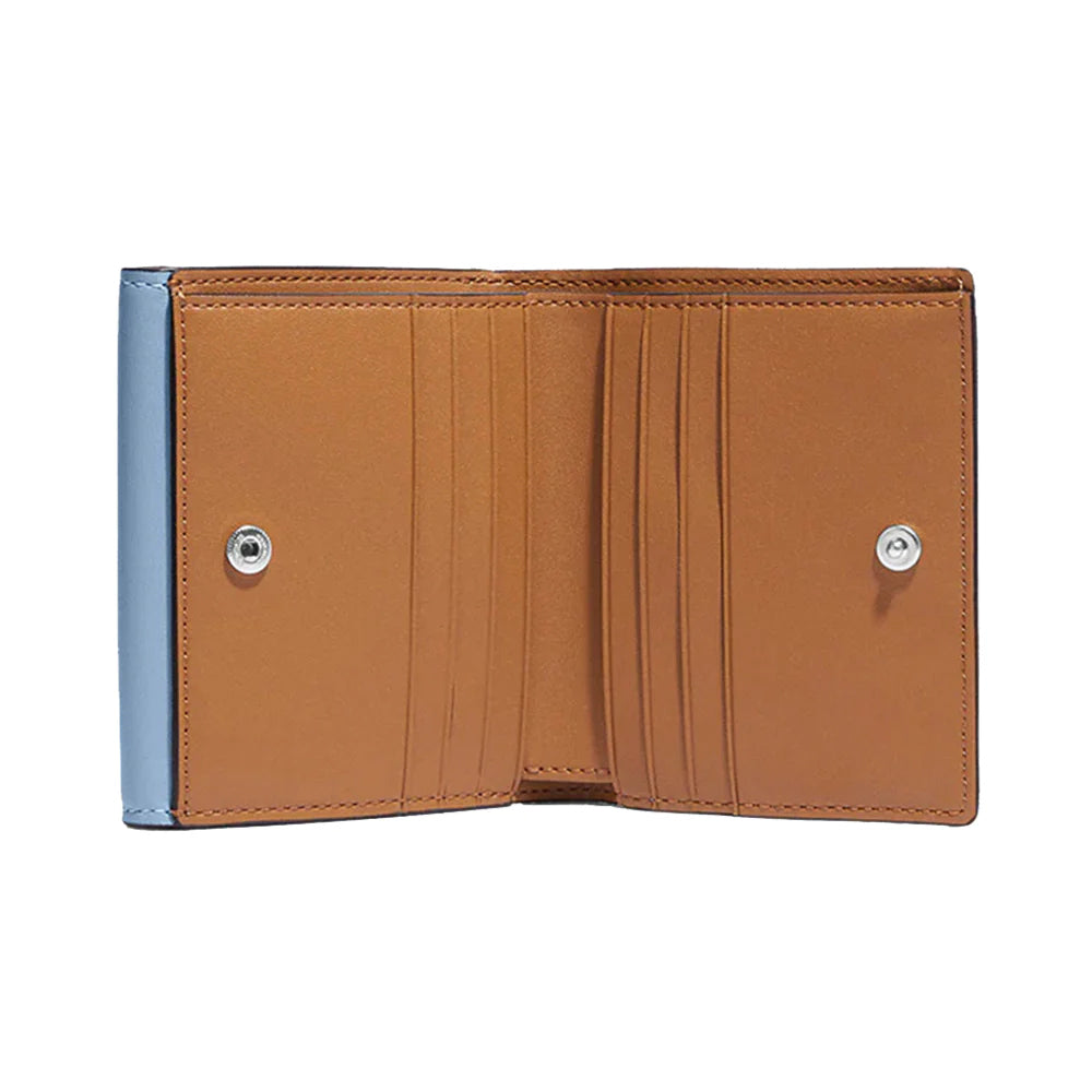 Coach Small Morgan Bifold Wallet in Signature Chambray Cornflower