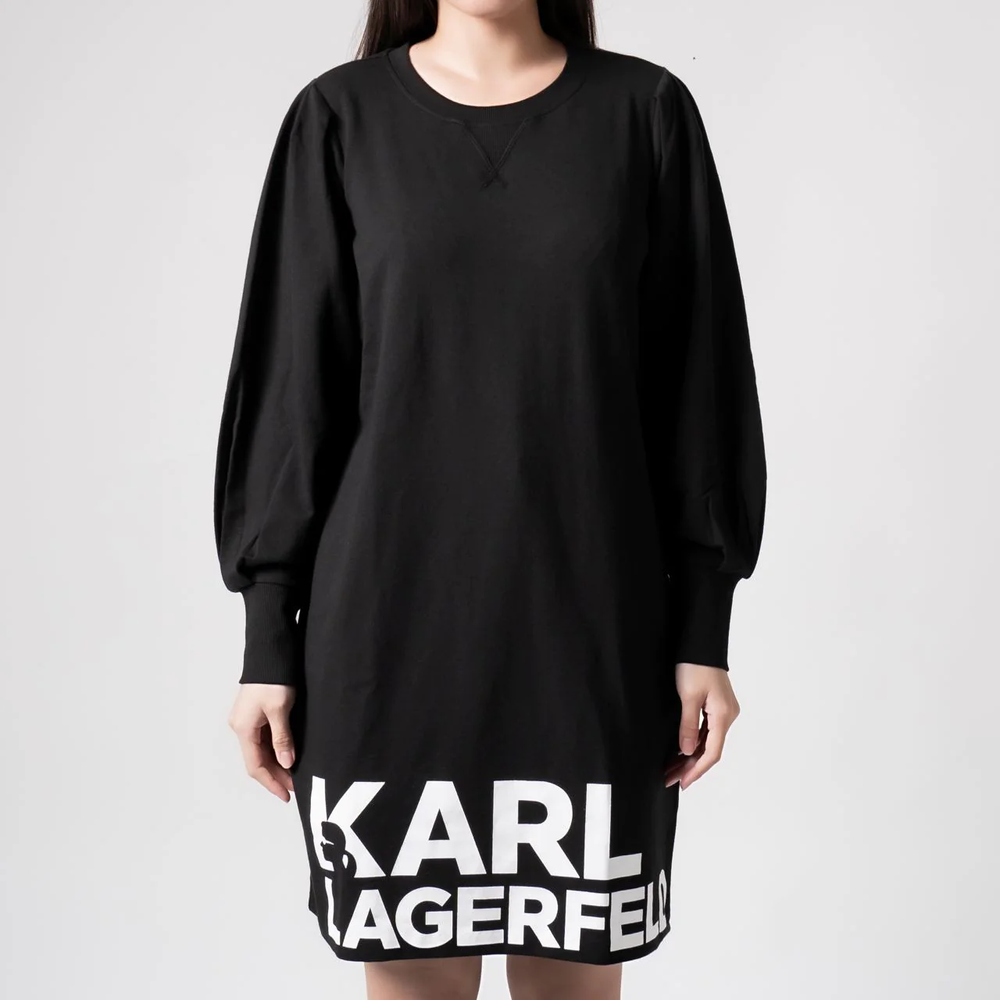 Karl Lagerfeld Paris Paris Logo Sweat Dress Black