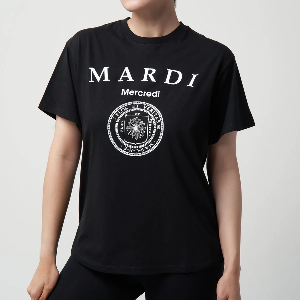 Mardi Mercredi Univ T-Shirt Black/White