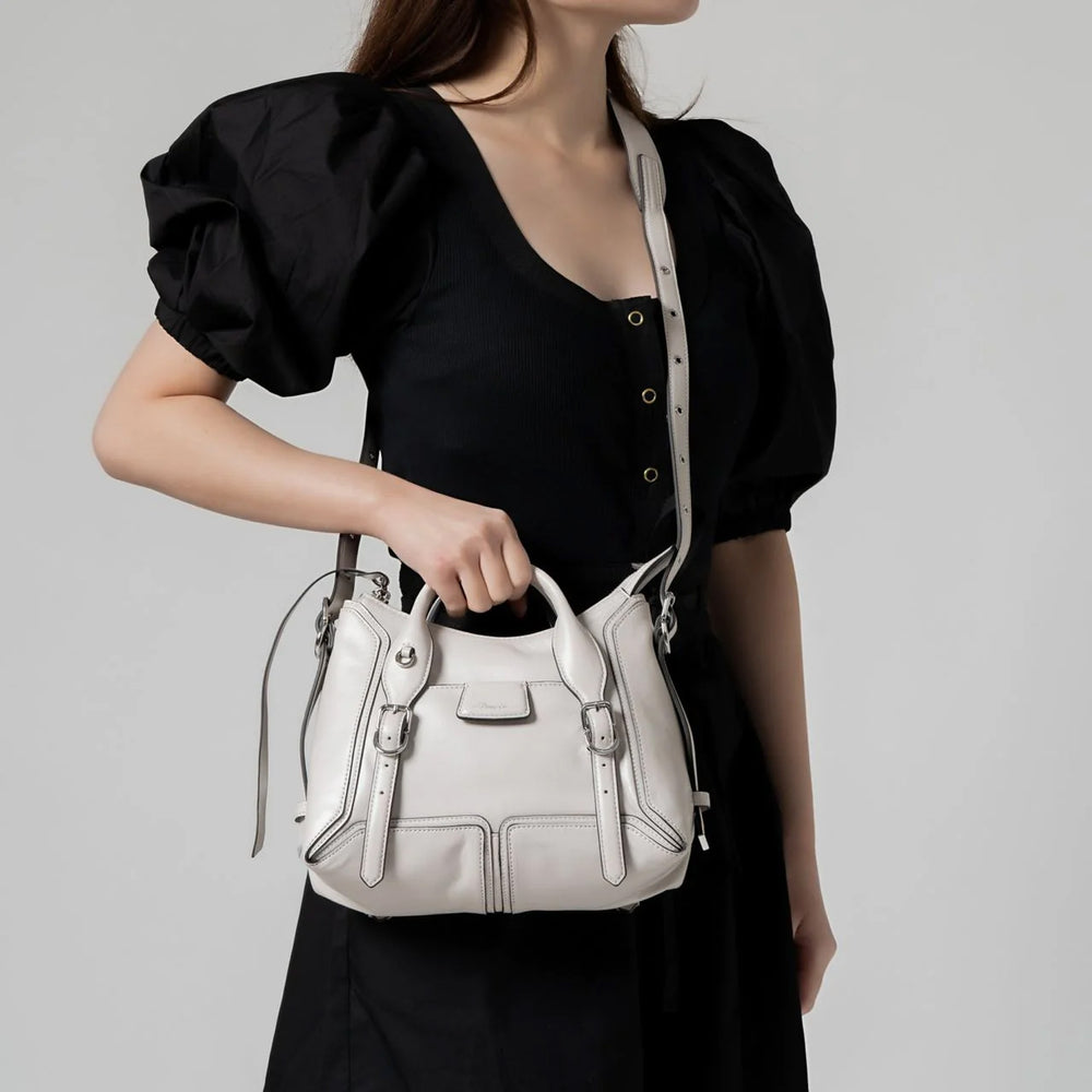 3.1 PHILLIP LIM Pashli Moto Satchel Bag Cement