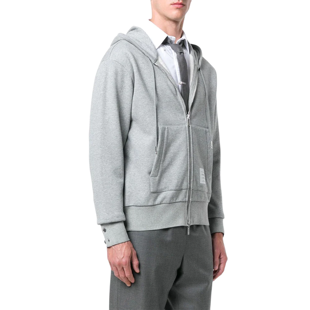 Thom Browne Loopback Knit Zipper Jacket Grey Men
