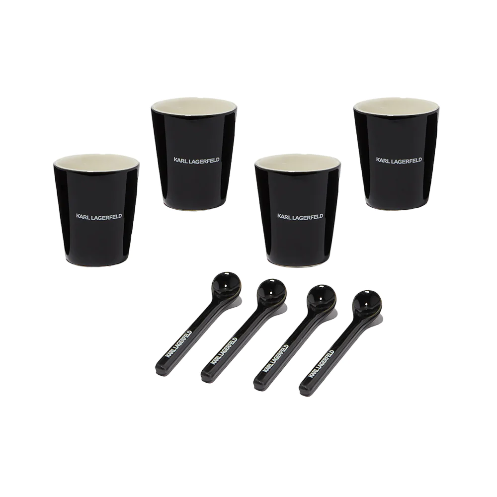 Karl Lagerfeld K Essential Coffee Set Black White