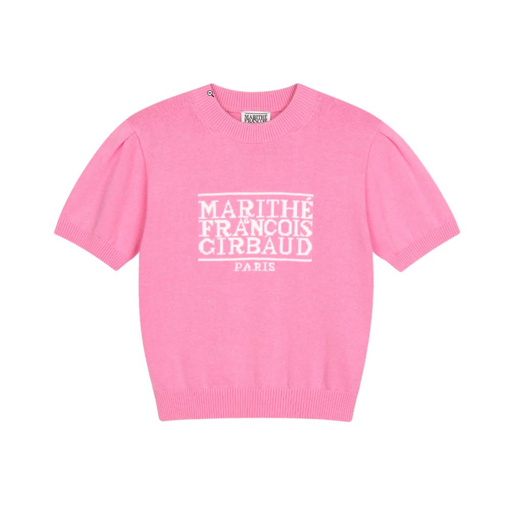 Marithé François Girbaud Classic Logo Half Knit Pink | Voila.id
