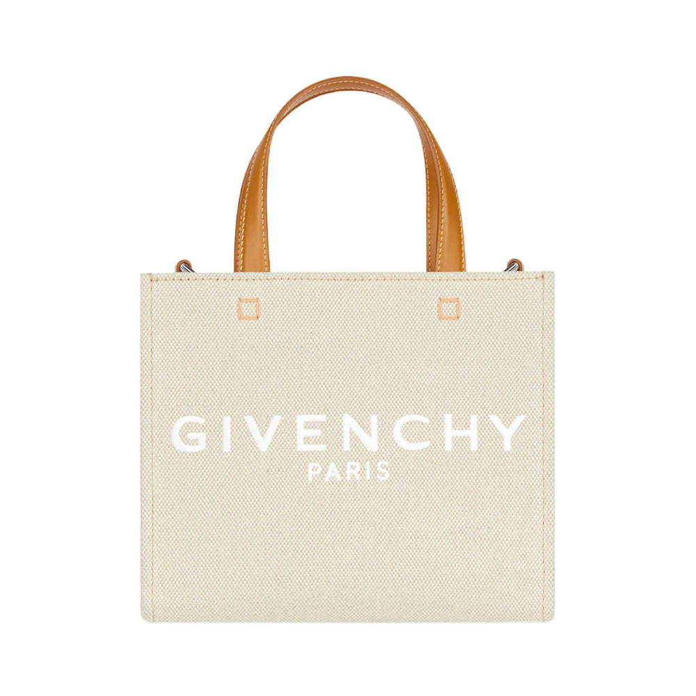 Givenchy Mini G Canvas Tote Bag Natural Beige