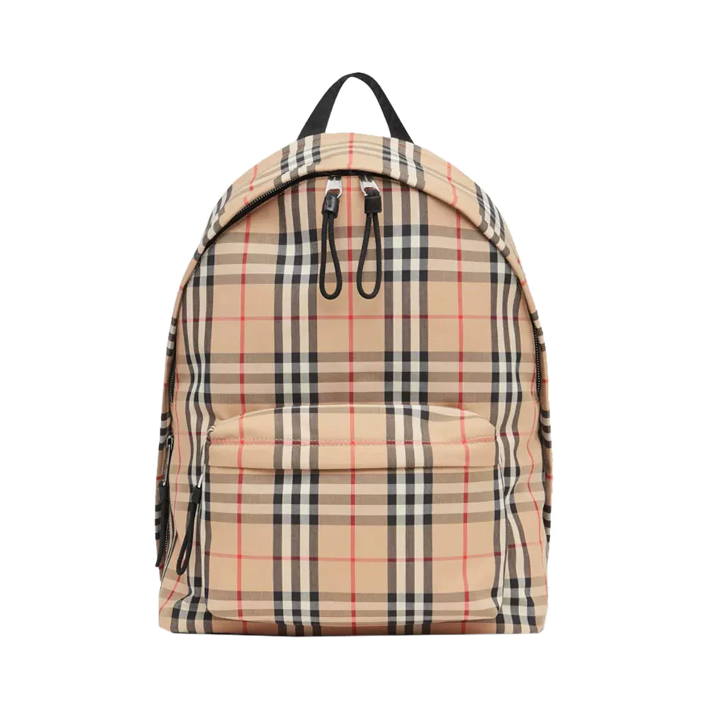 Burberry Vintage Check Nylon Backpack Archive Beige
