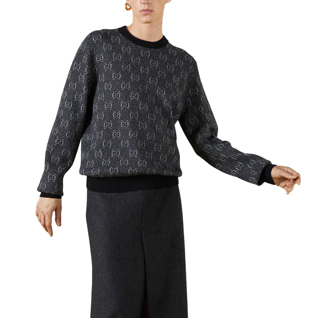 Gucci GG Wool Jacquard Jumper Grey