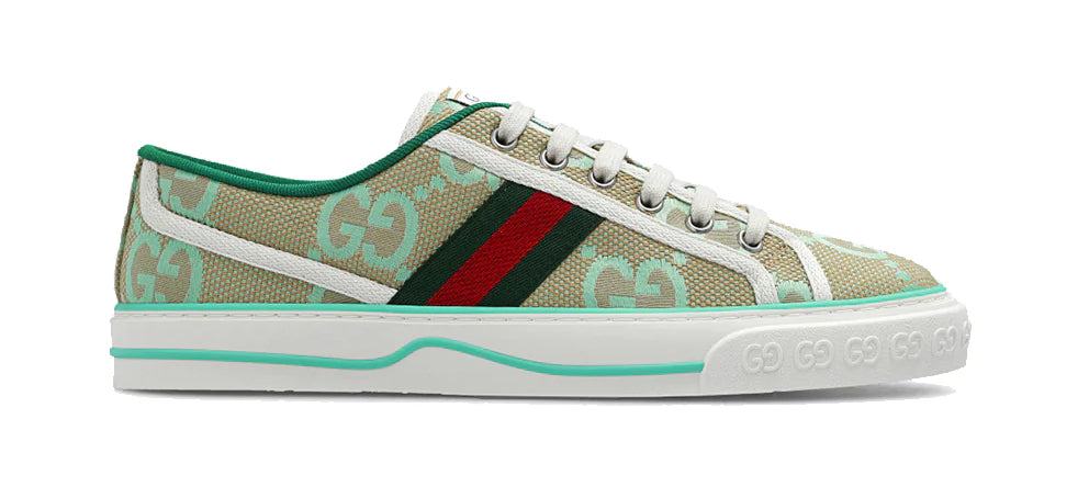 Gucci GG Tennis 1977 Sneaker Beige/Green/White Women 
